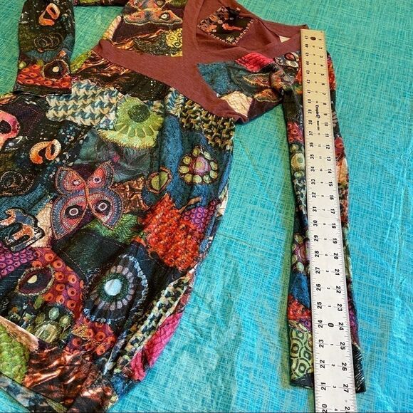 Desigual Colorful Print Retro Boho Dress Medium - Picture 9 of 14